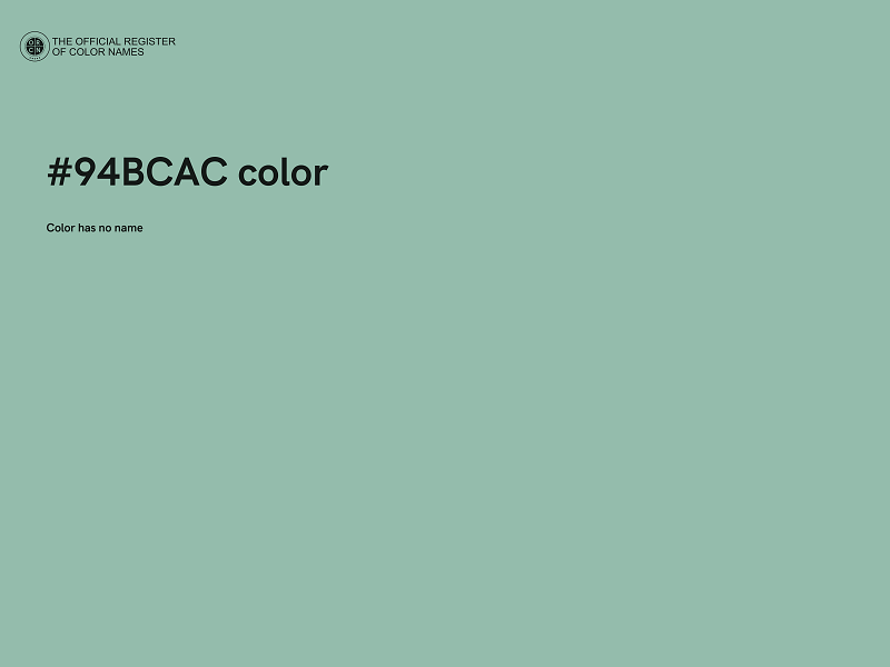 #94BCAC color image