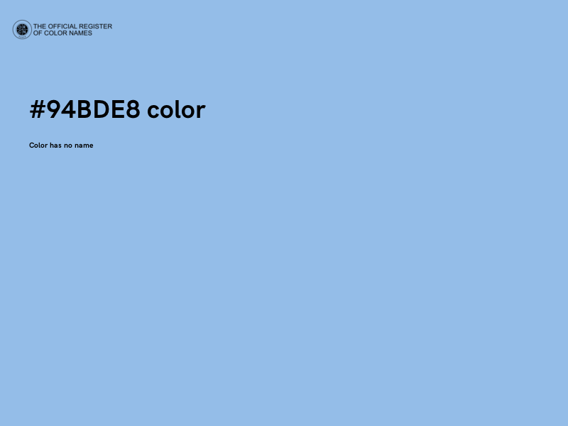 #94BDE8 color image