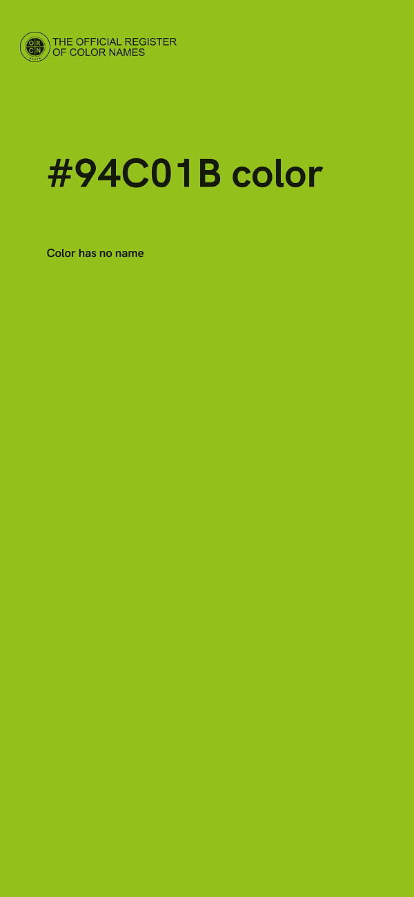 #94C01B color image