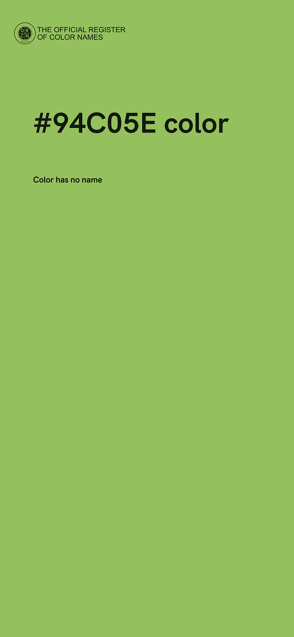 #94C05E color image
