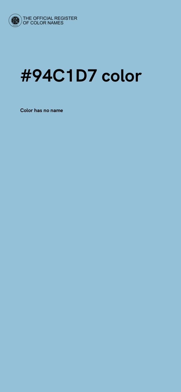 #94C1D7 color image