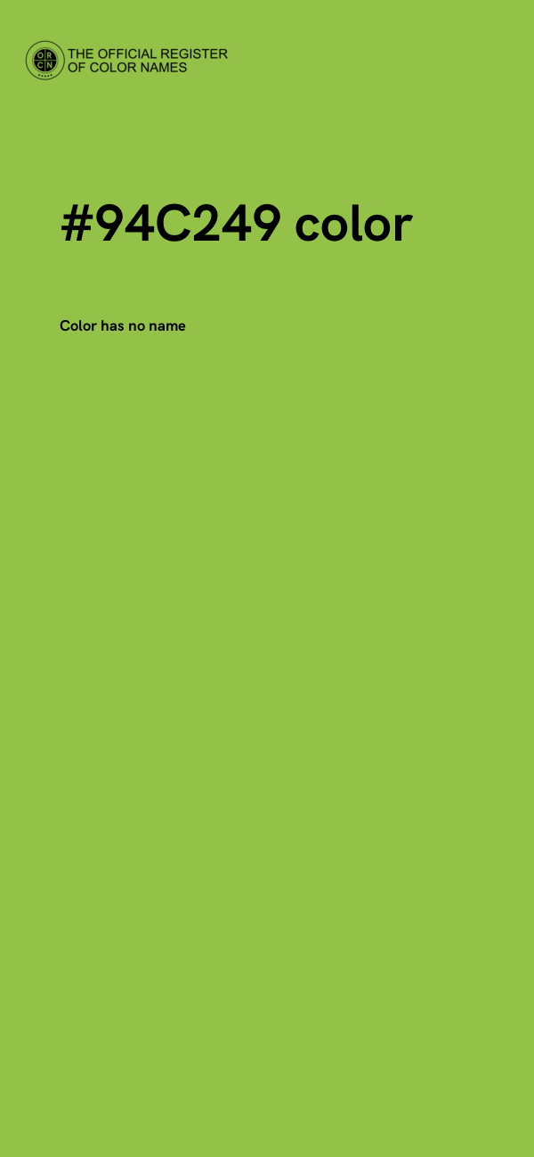 #94C249 color image