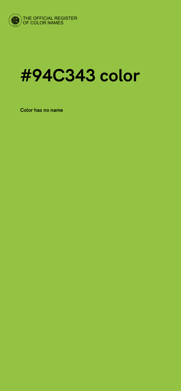 #94C343 color image