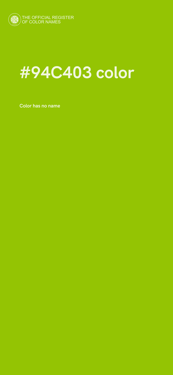 #94C403 color image