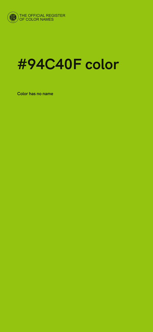 #94C40F color image
