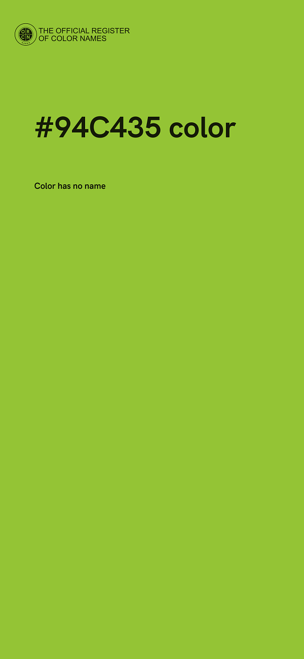 #94C435 color image