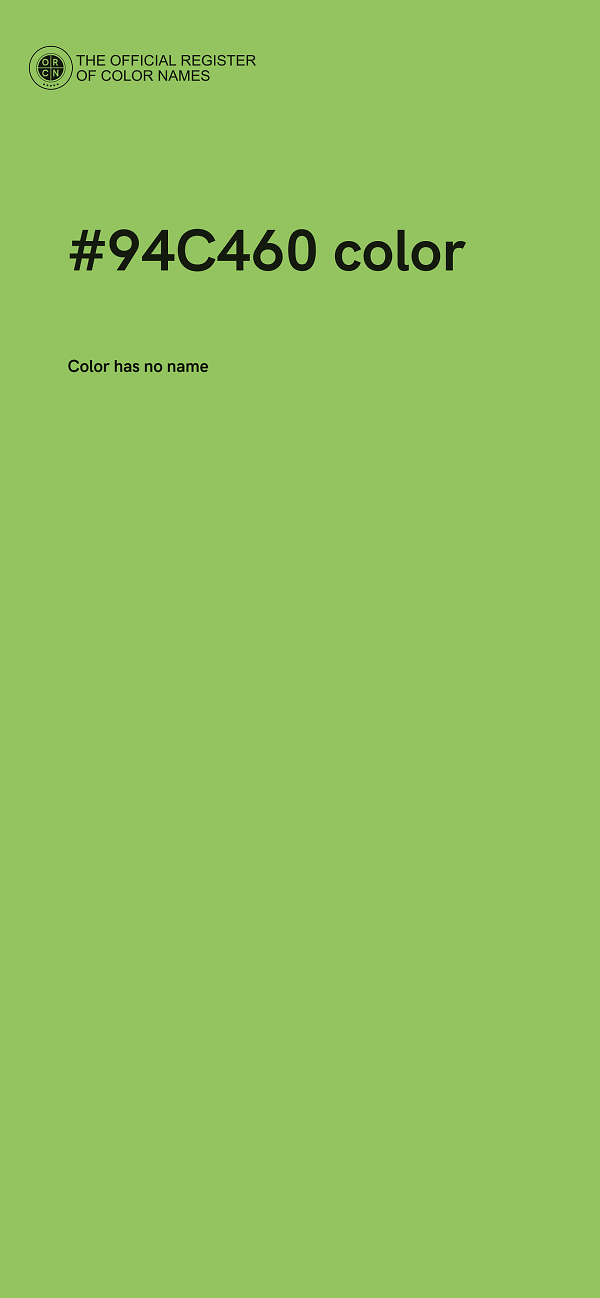 #94C460 color image