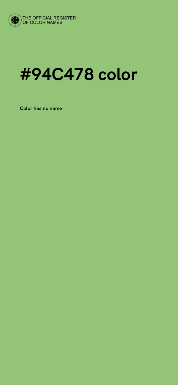 #94C478 color image