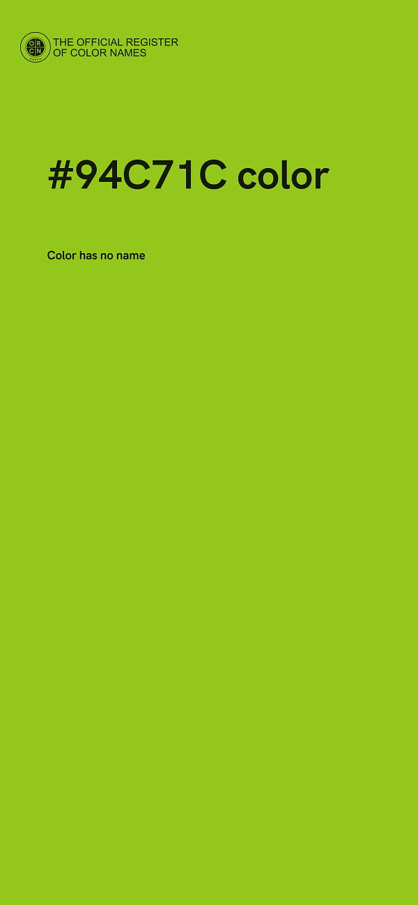 #94C71C color image