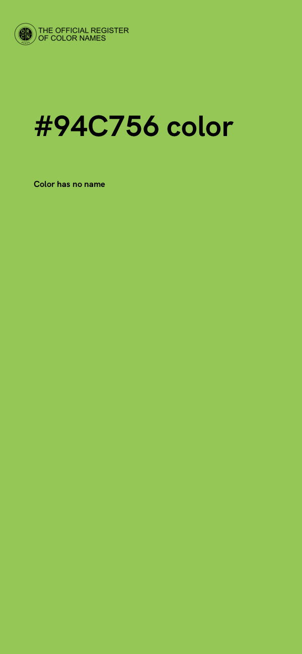 #94C756 color image