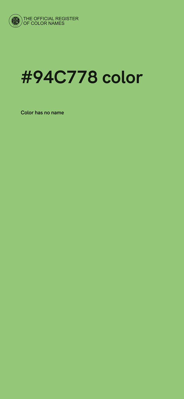 #94C778 color image