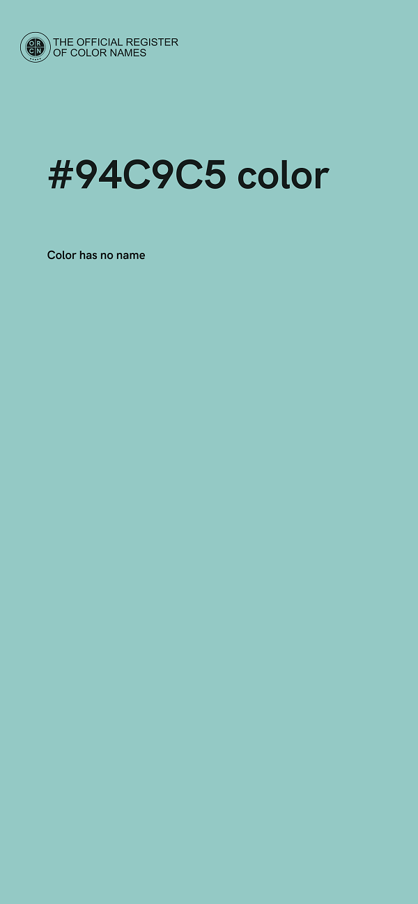 #94C9C5 color image