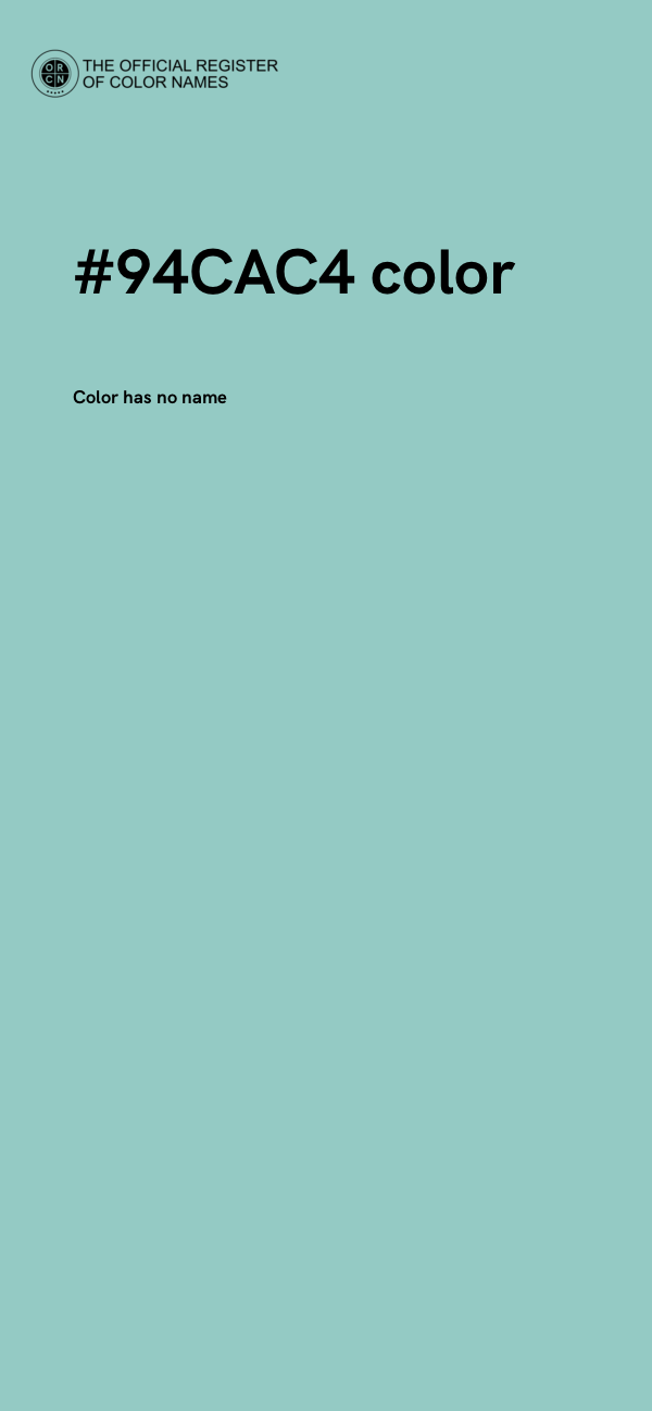 #94CAC4 color image