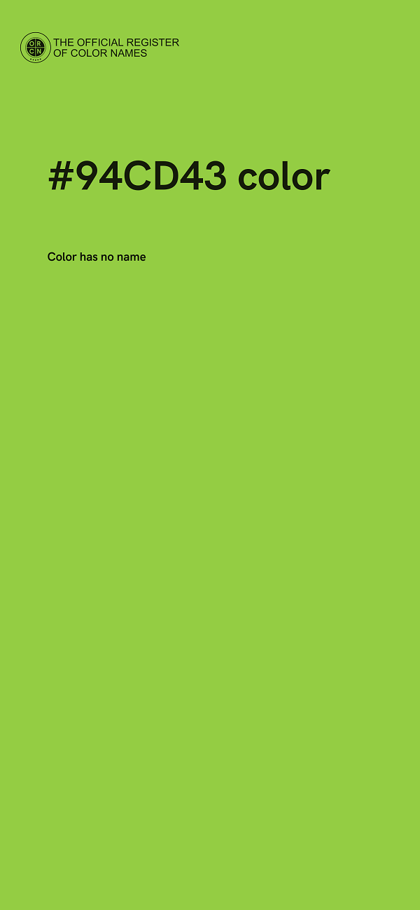 #94CD43 color image