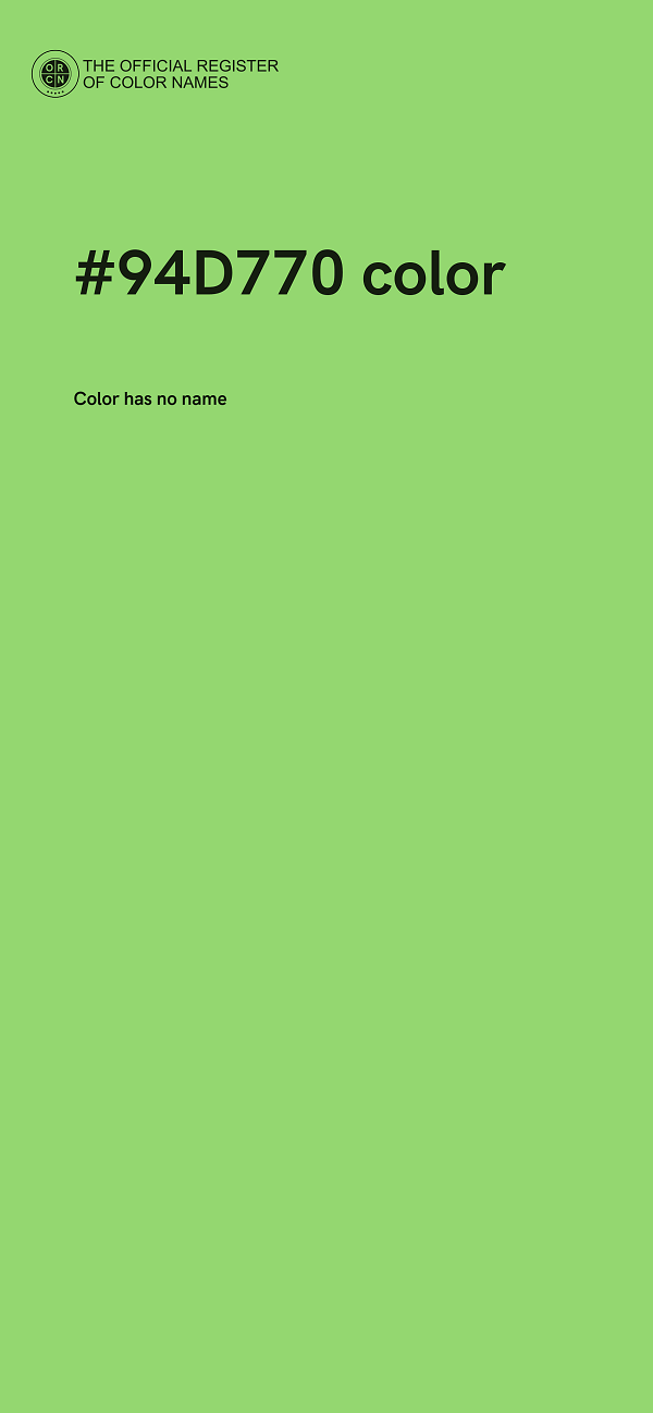 #94D770 color image