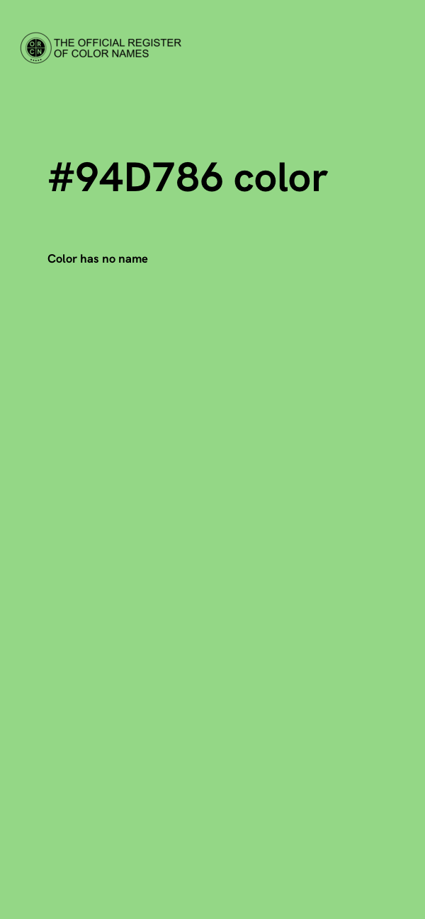 #94D786 color image