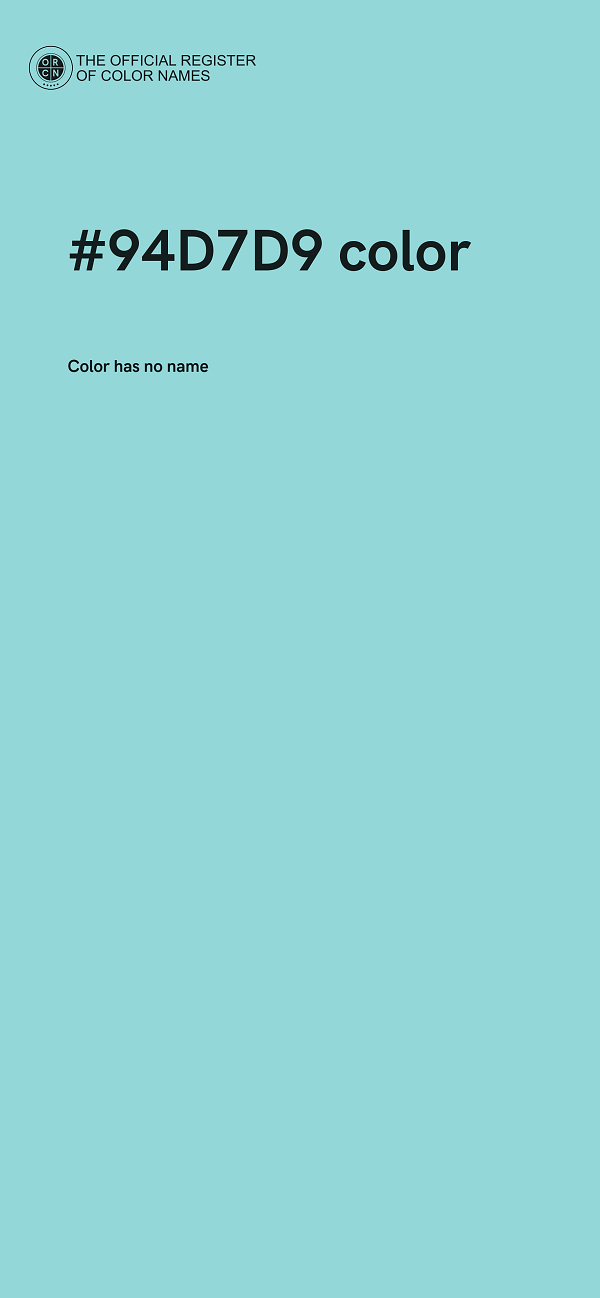#94D7D9 color image