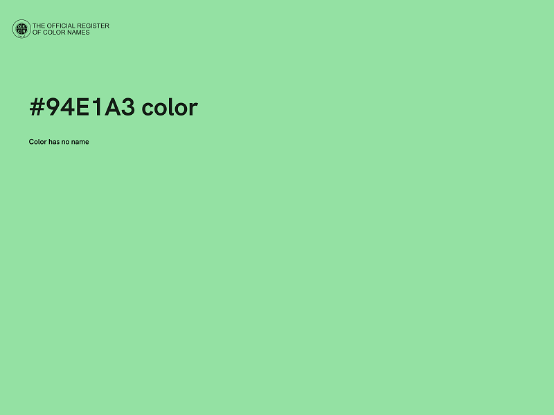 #94E1A3 color image