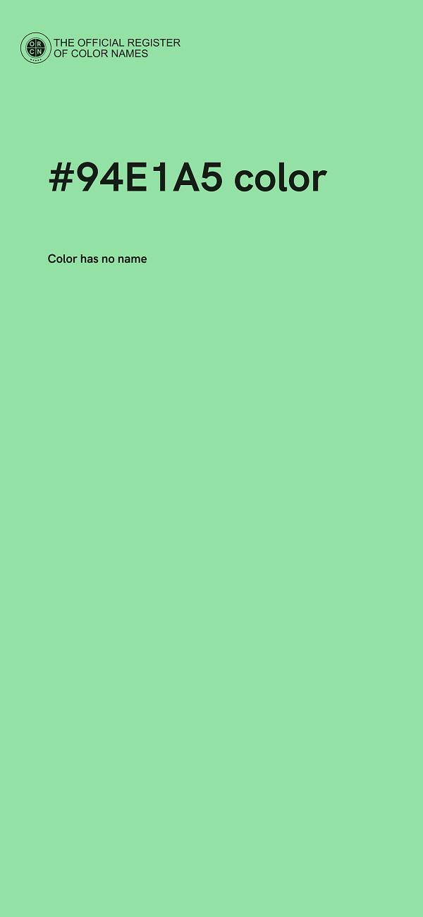 #94E1A5 color image