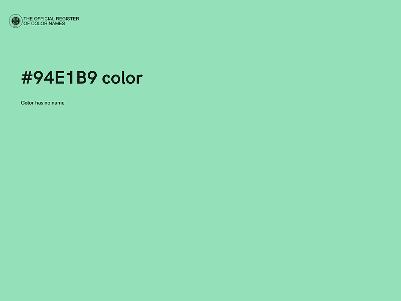 #94E1B9 color image