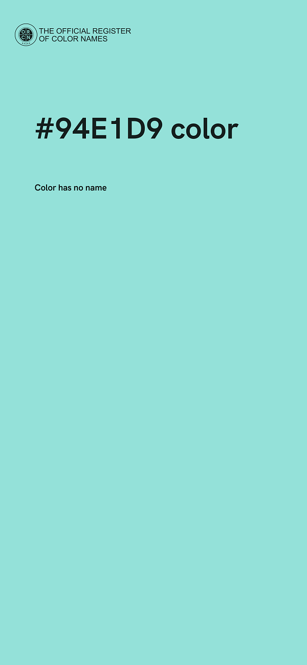 #94E1D9 color image