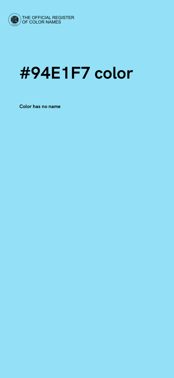 #94E1F7 color image
