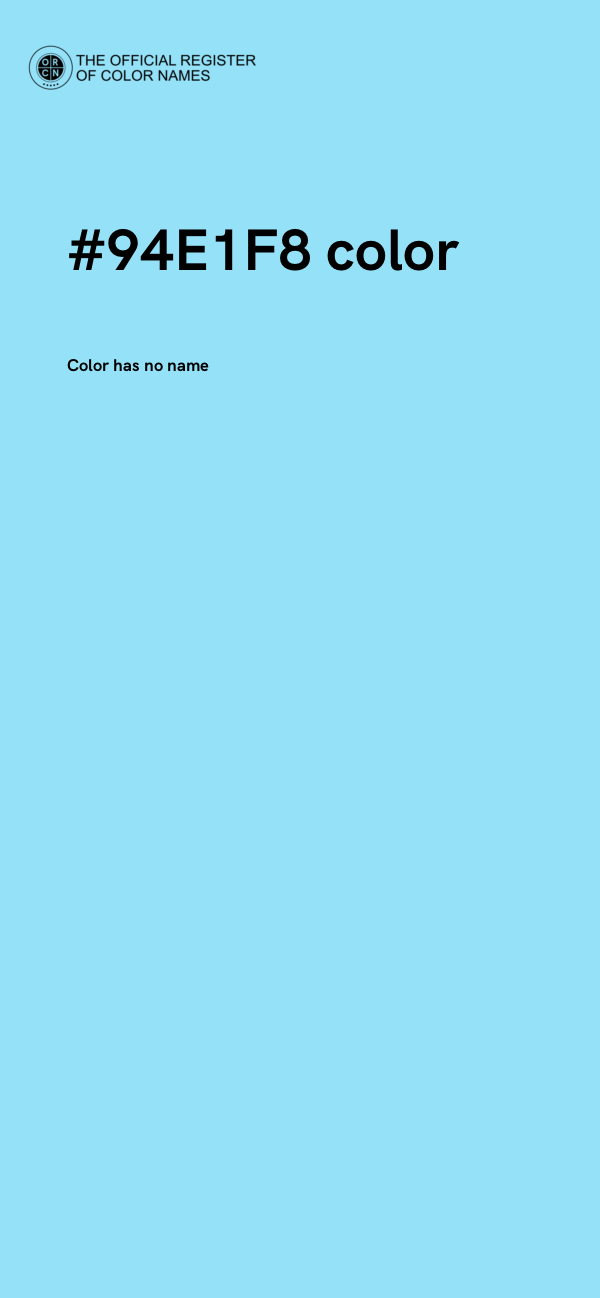 #94E1F8 color image