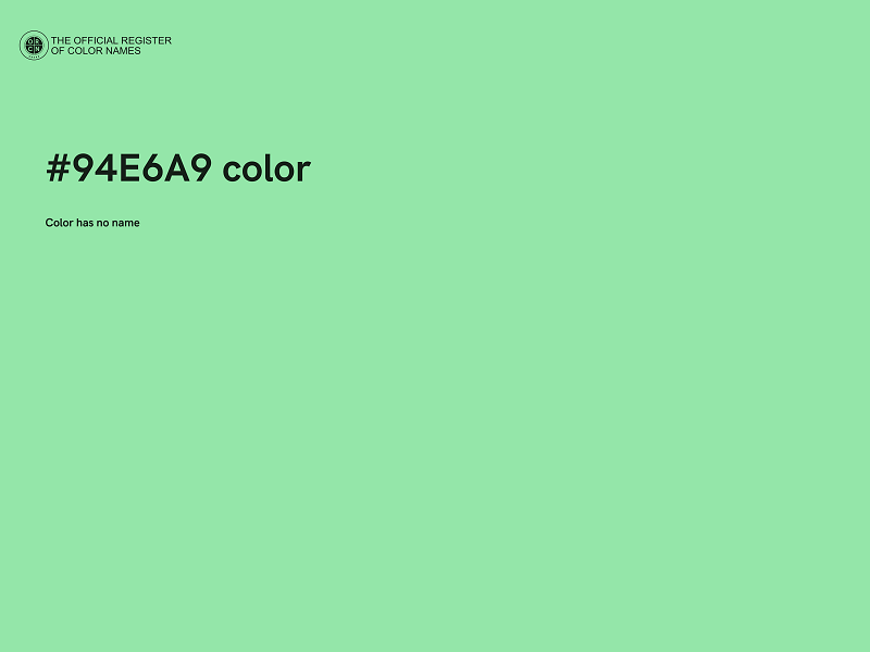 #94E6A9 color image