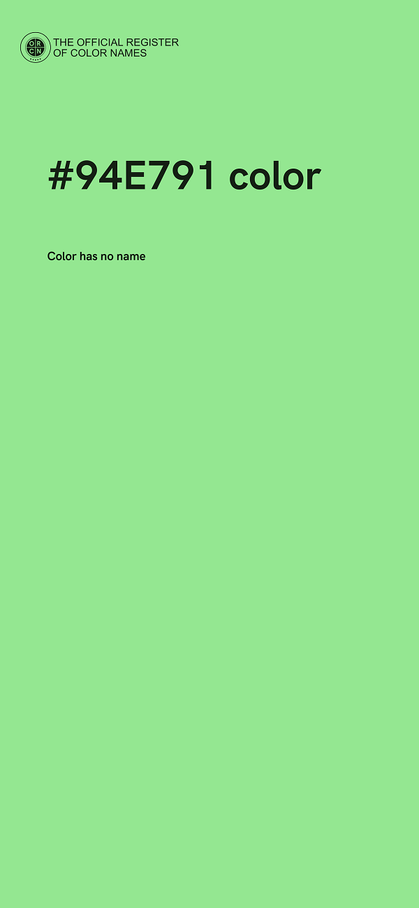 #94E791 color image