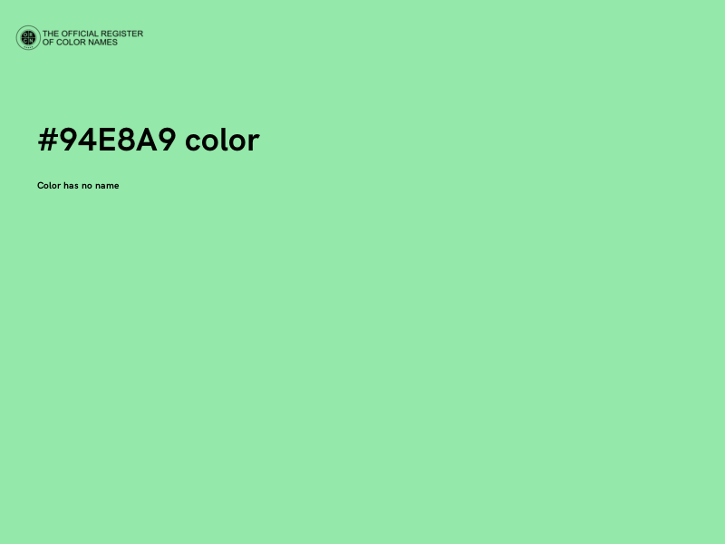 #94E8A9 color image