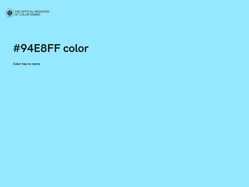 #94E8FF color image