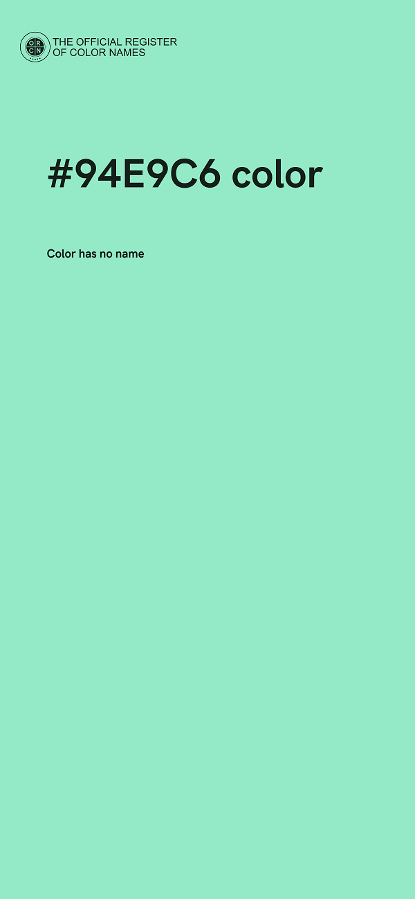 #94E9C6 color image
