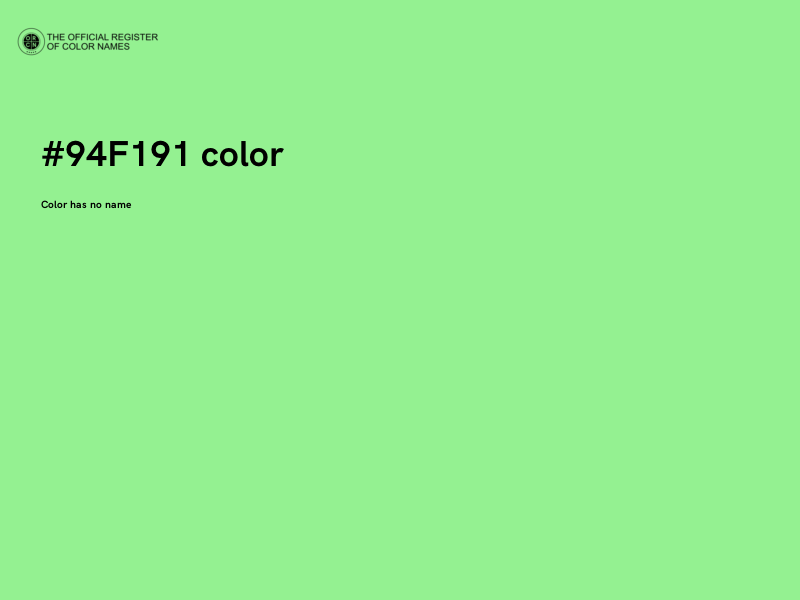 #94F191 color image