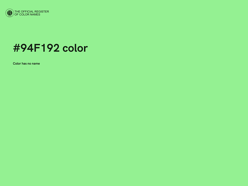 #94F192 color image