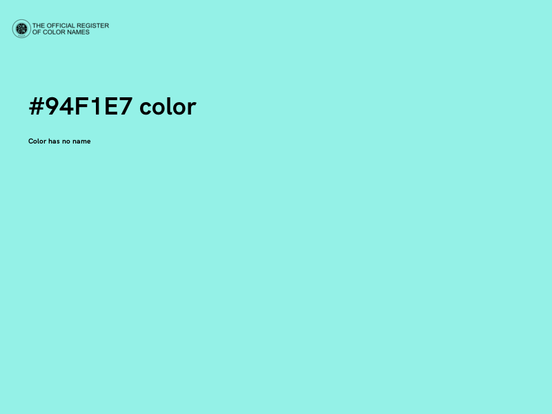 #94F1E7 color image