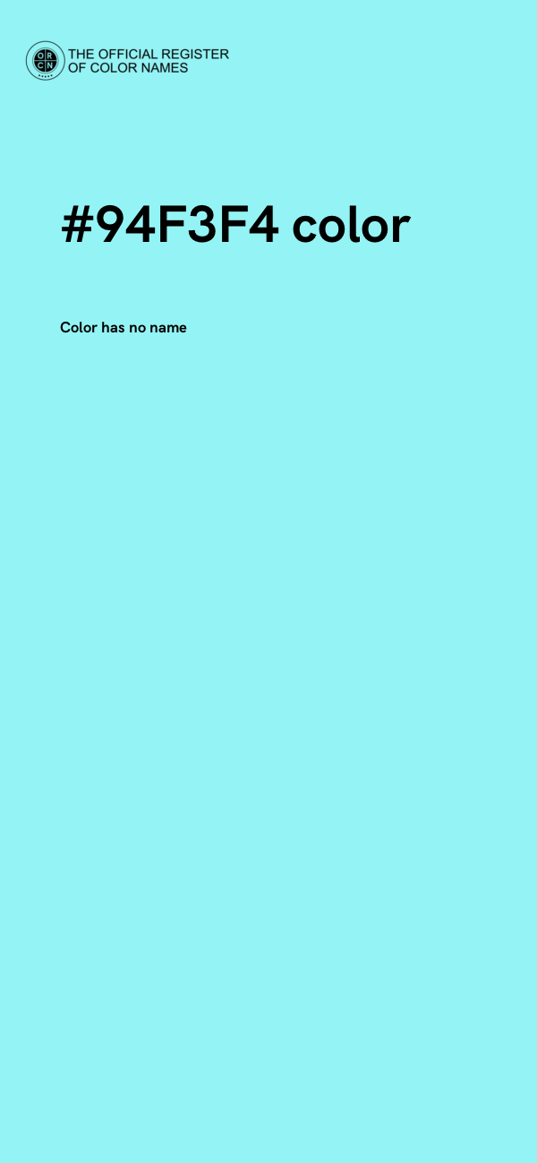 #94F3F4 color image