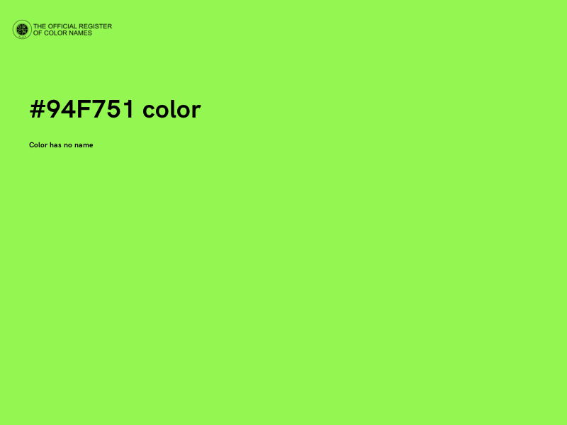 #94F751 color image