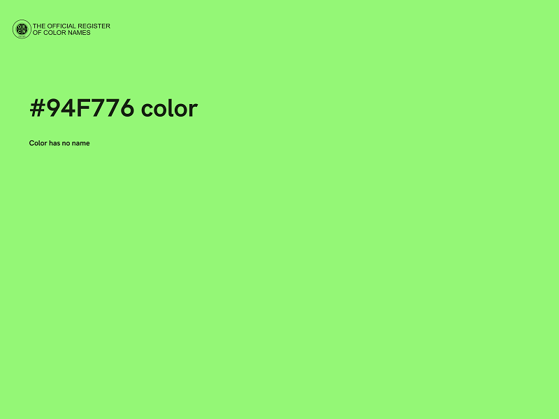 #94F776 color image