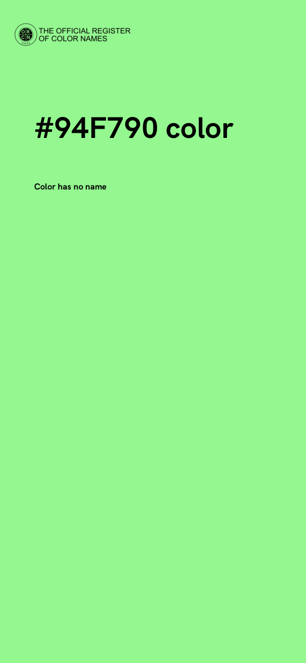 #94F790 color image
