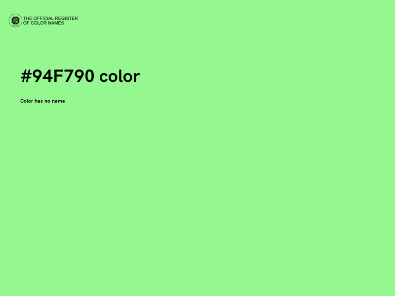 #94F790 color image