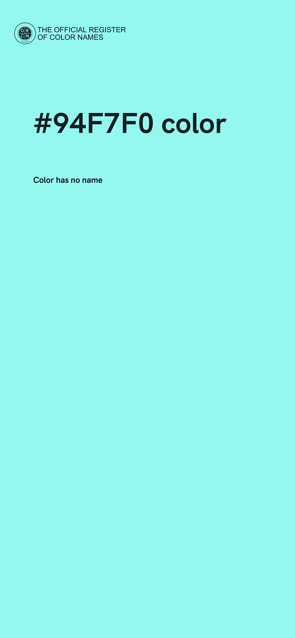 #94F7F0 color image