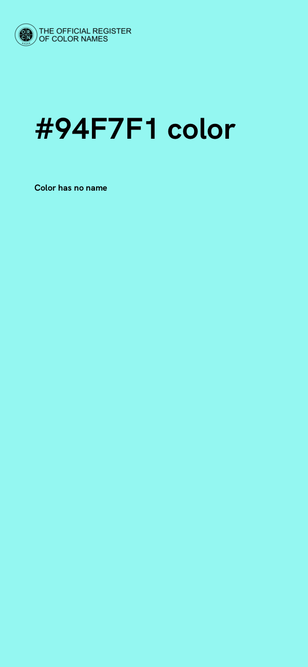 #94F7F1 color image