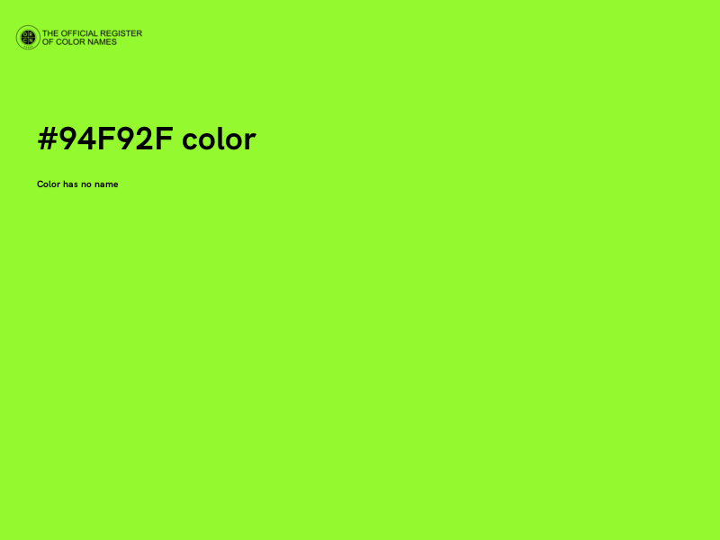 #94F92F color image