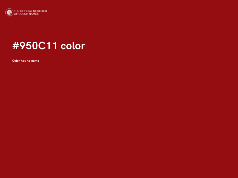 #950C11 color image