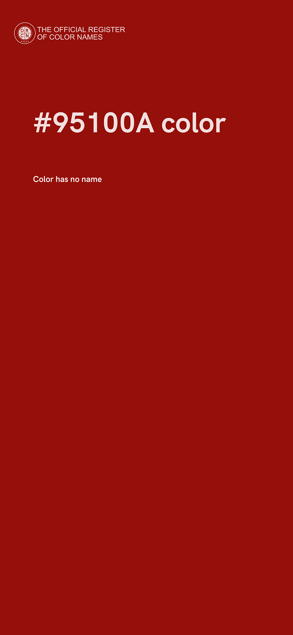 #95100A color image