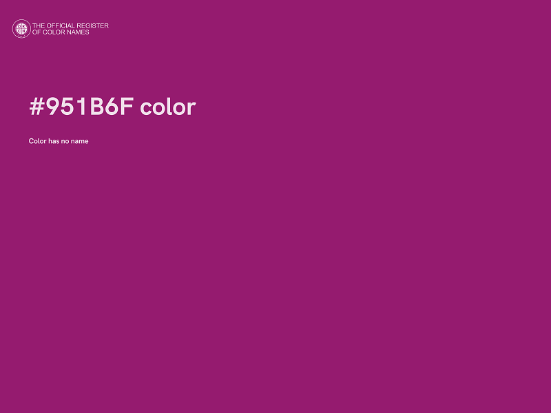 #951B6F color image