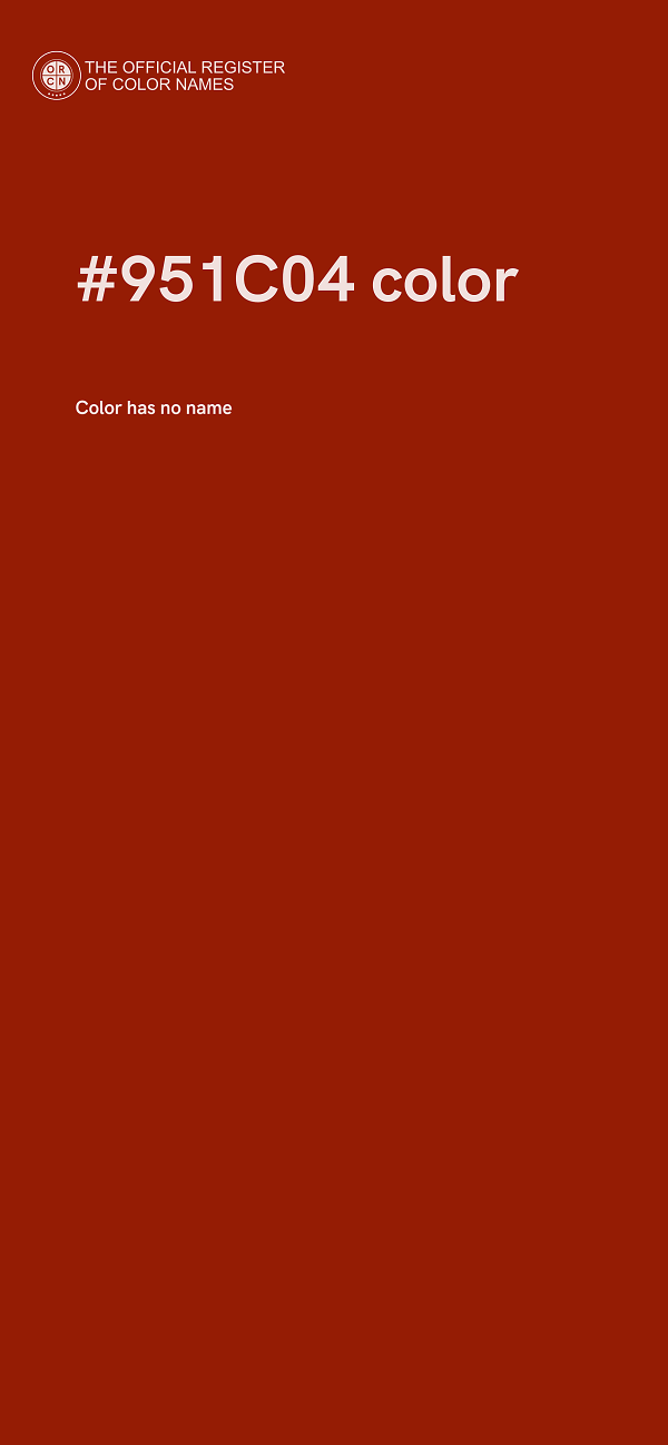 #951C04 color image