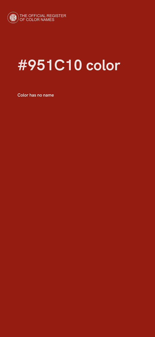 #951C10 color image