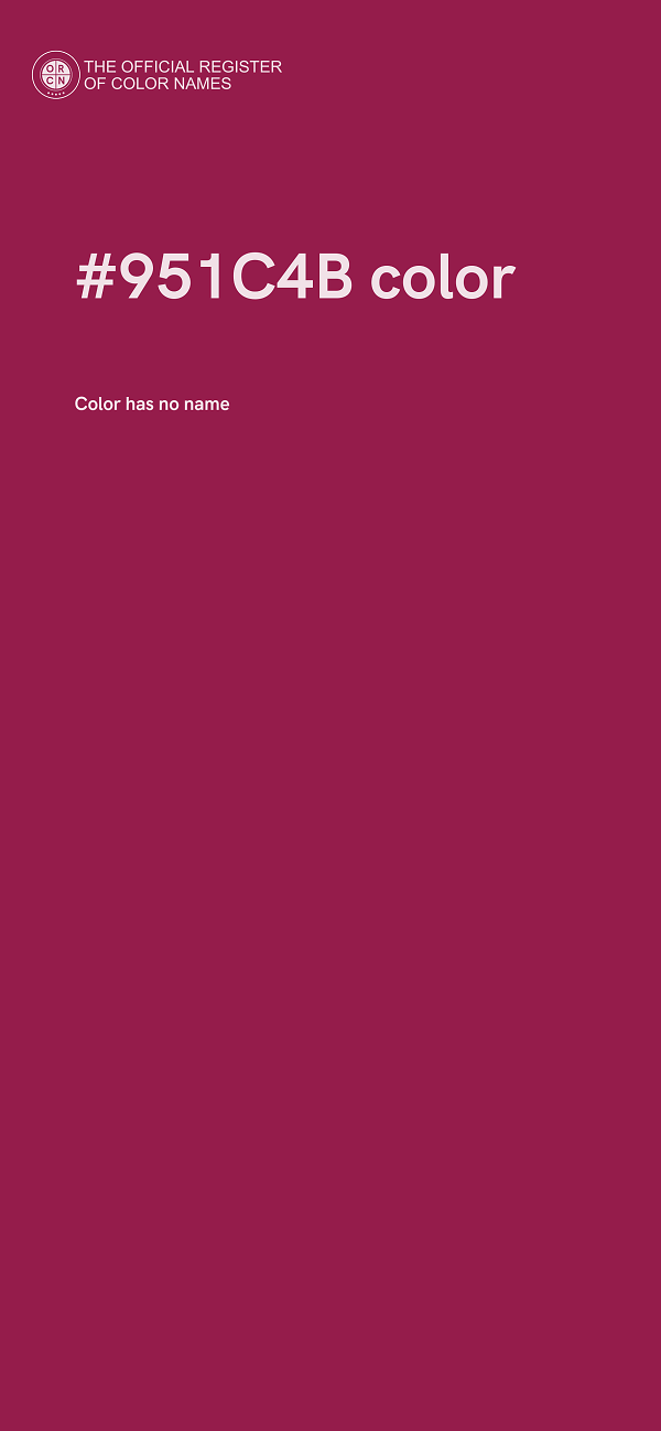 #951C4B color image