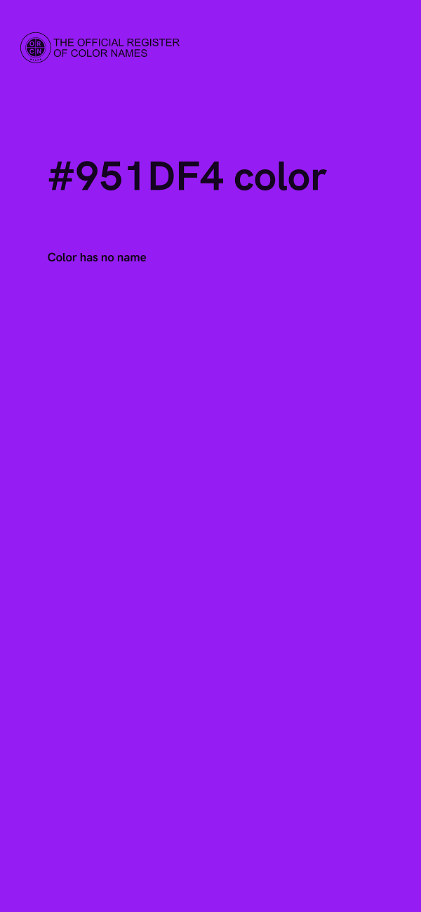 #951DF4 color image